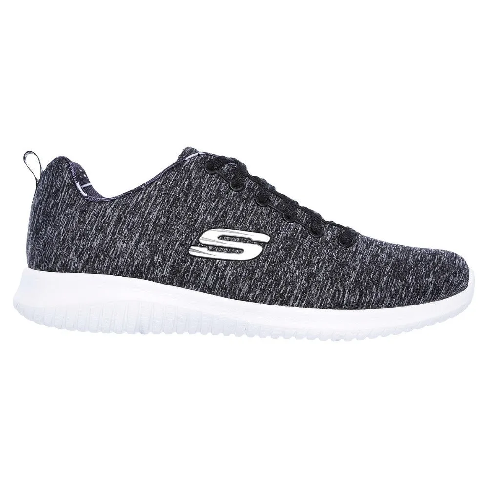12834 Black White Ultra Flex Skechers