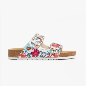 69384-90 Ladies Strappy Sandals Multi/Floral
