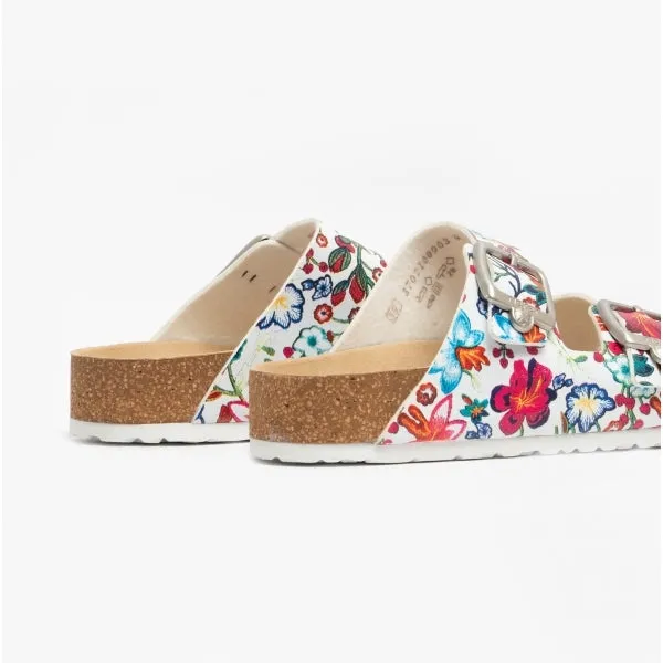 69384-90 Ladies Strappy Sandals Multi/Floral