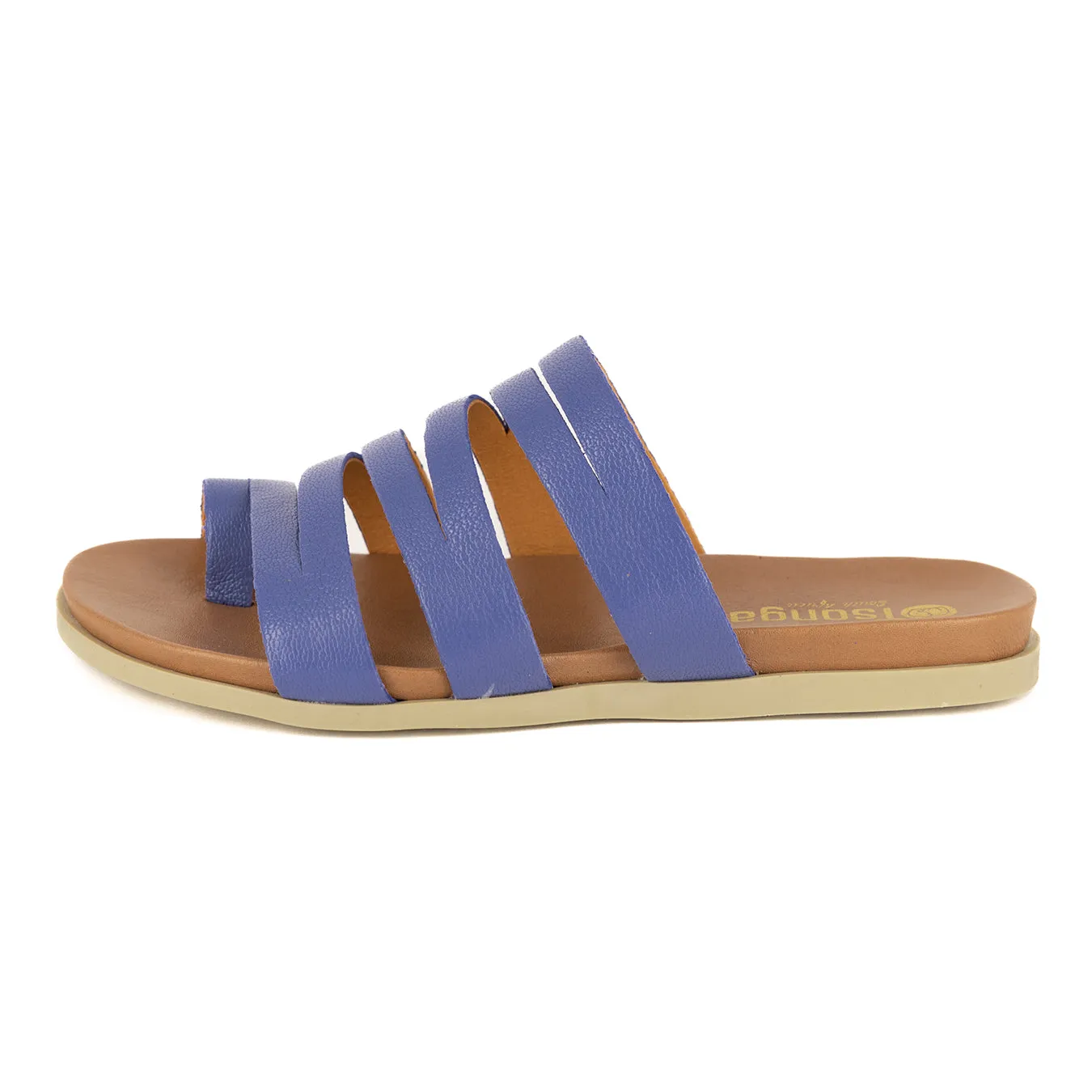 Abuye : Ladies Leather Sandal in Daphne Cayak