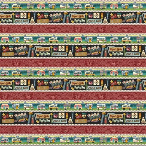 Adventure Awaits by Blank Quilting BORDER STRIPE/MULTI