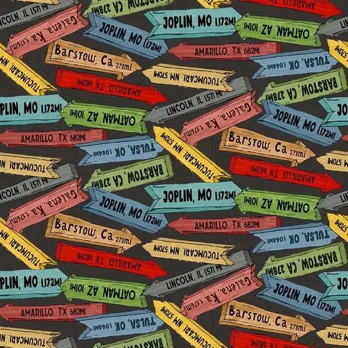 Adventure Awaits by Blank Quilting CITY SIGNS/GRAY