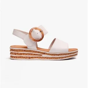 ANDRE Ladies Wedge Sandals Cream