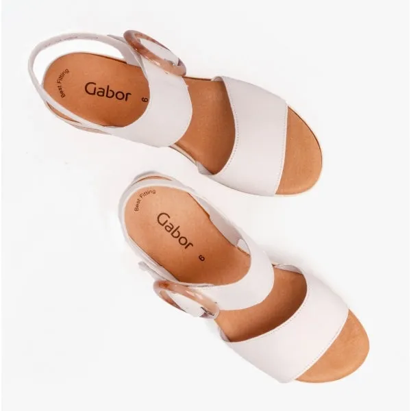 ANDRE Ladies Wedge Sandals Cream