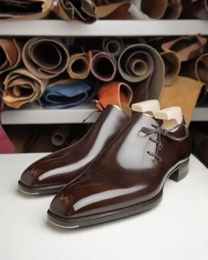 Brown Leather Camrian Whole Cut Oxfords - Work Edition