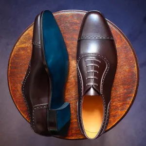 Brown Leather Nazare Brogue Toecap Oxfords - Work Edition