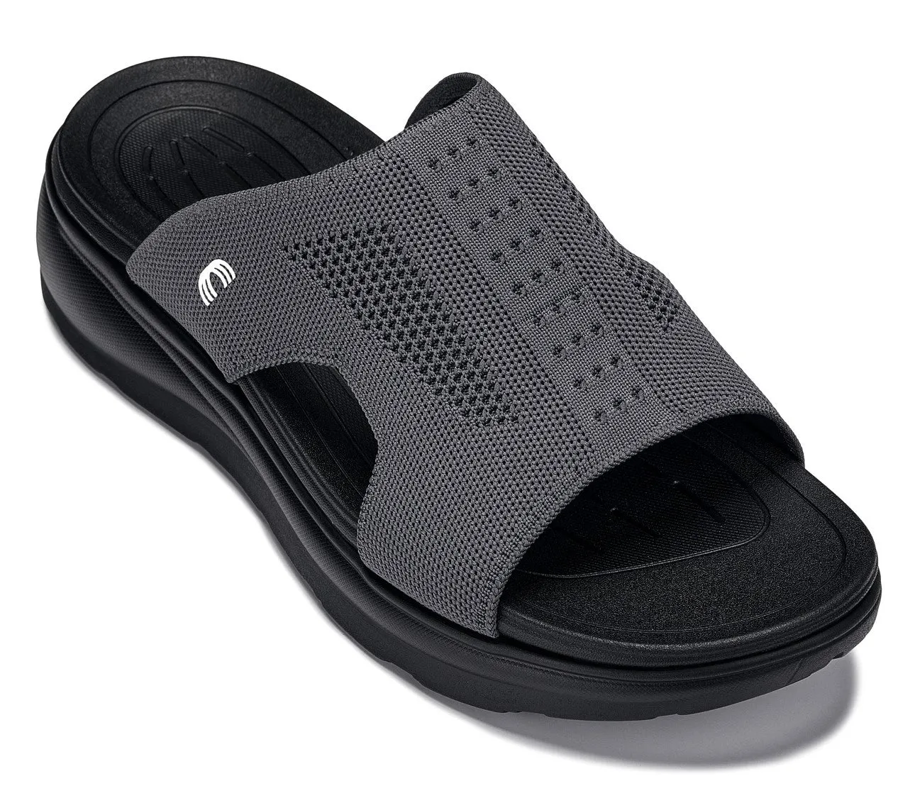 CALTO - X1658 - 2 Inches Taller (Black/Knitted Dark Gray)