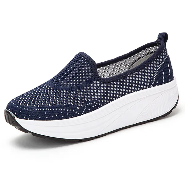 Comfy Slip-On Mesh Platform Shoes