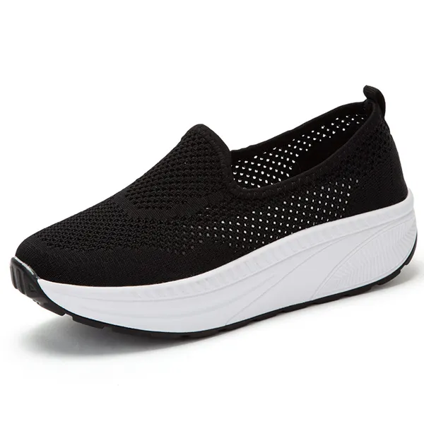 Comfy Slip-On Mesh Platform Shoes