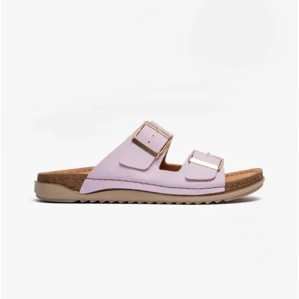 CORTONA Ladies Open-Toe Mule Sandals Lilac