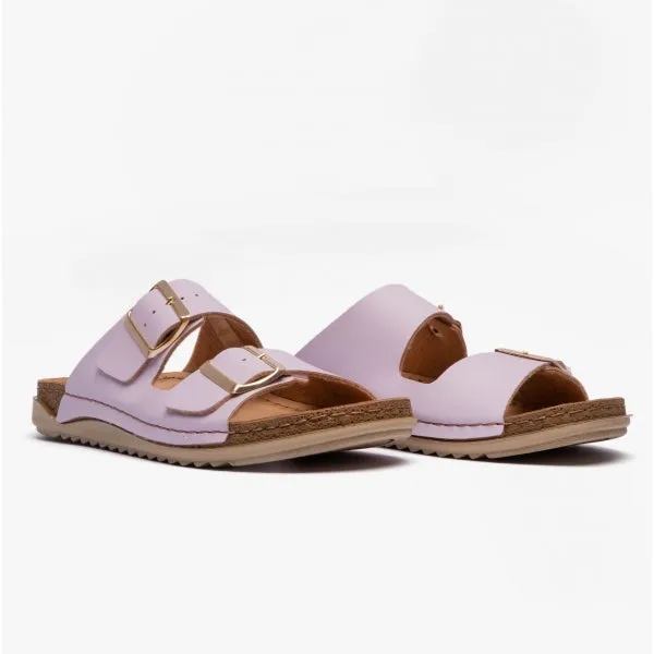 CORTONA Ladies Open-Toe Mule Sandals Lilac