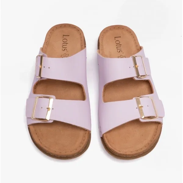 CORTONA Ladies Open-Toe Mule Sandals Lilac