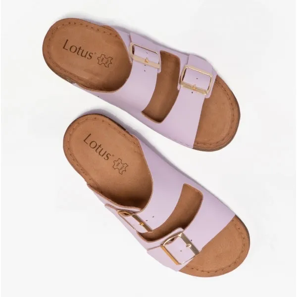 CORTONA Ladies Open-Toe Mule Sandals Lilac