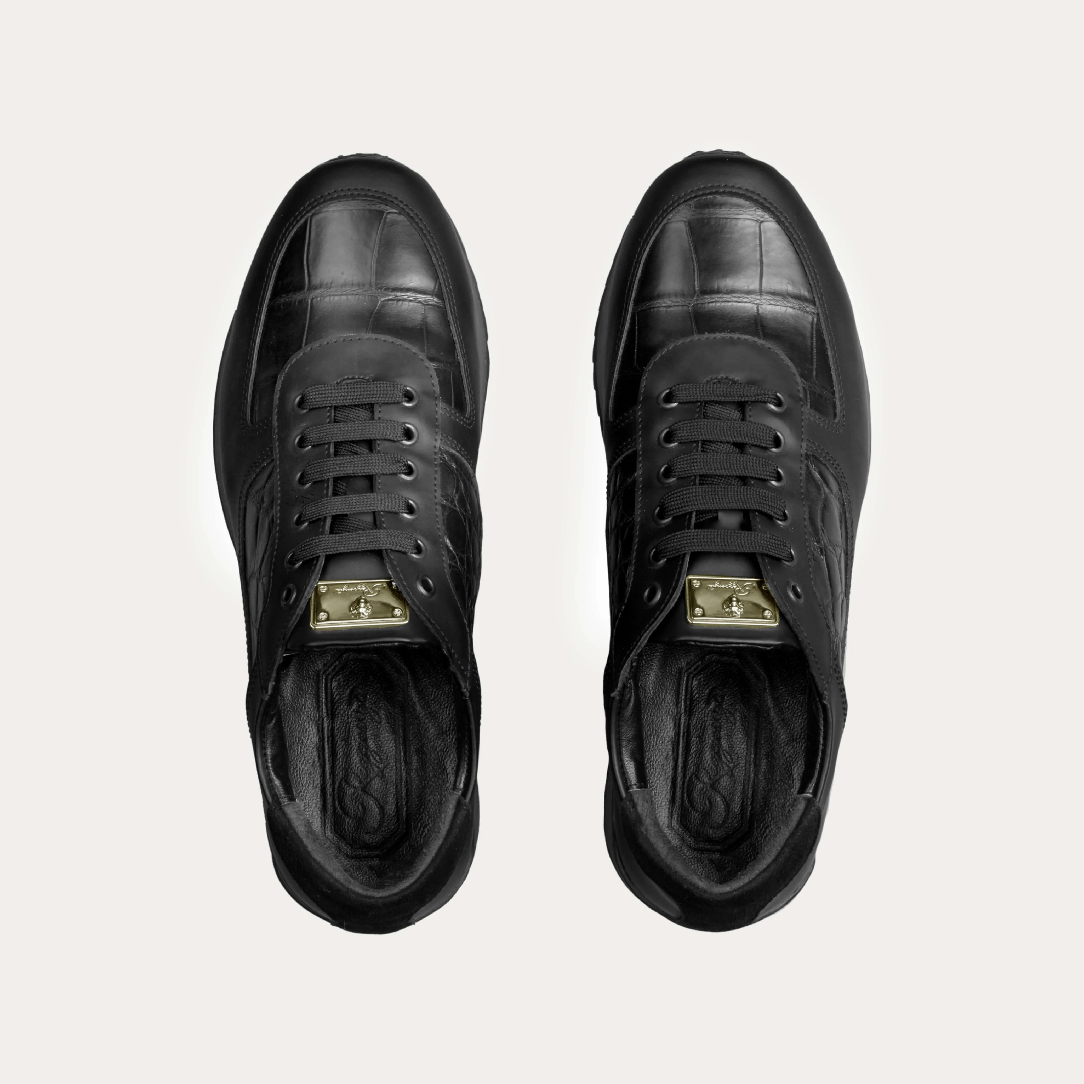 Crocodile Leather Runner Sneakers