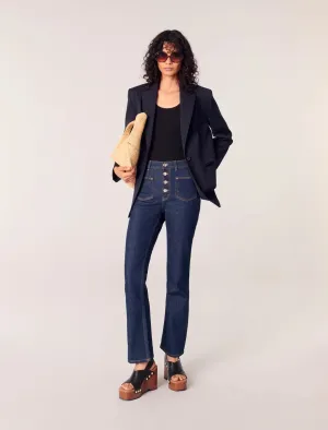 Denim jeans with pockets