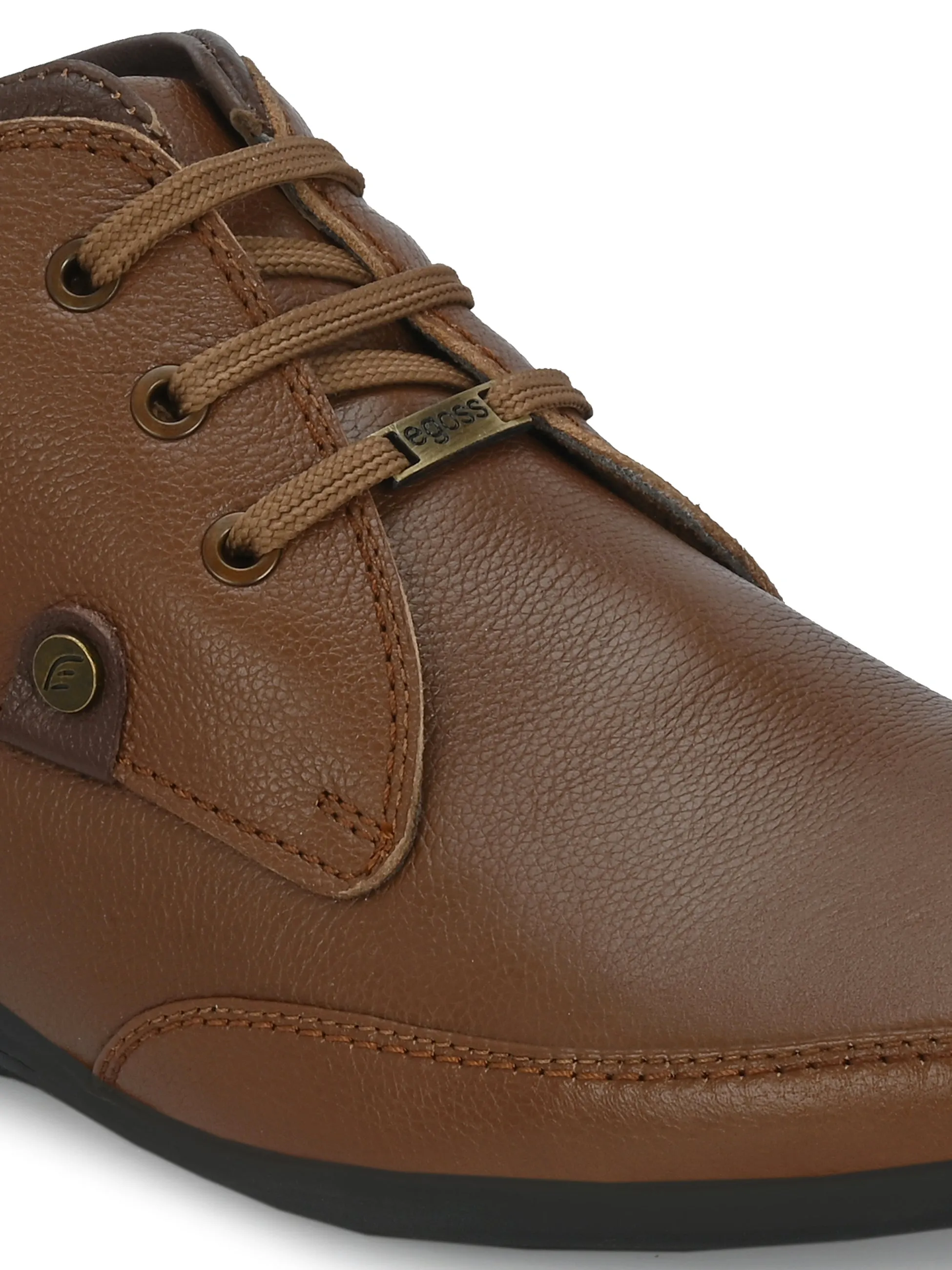 Egoss Leather Casual Boots For Men