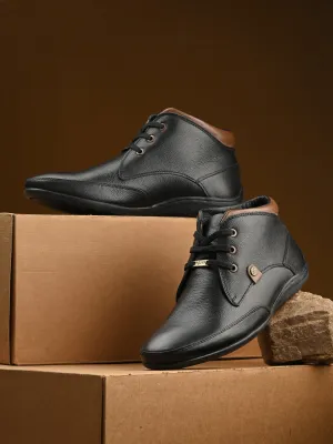 Egoss Leather Casual Boots For Men
