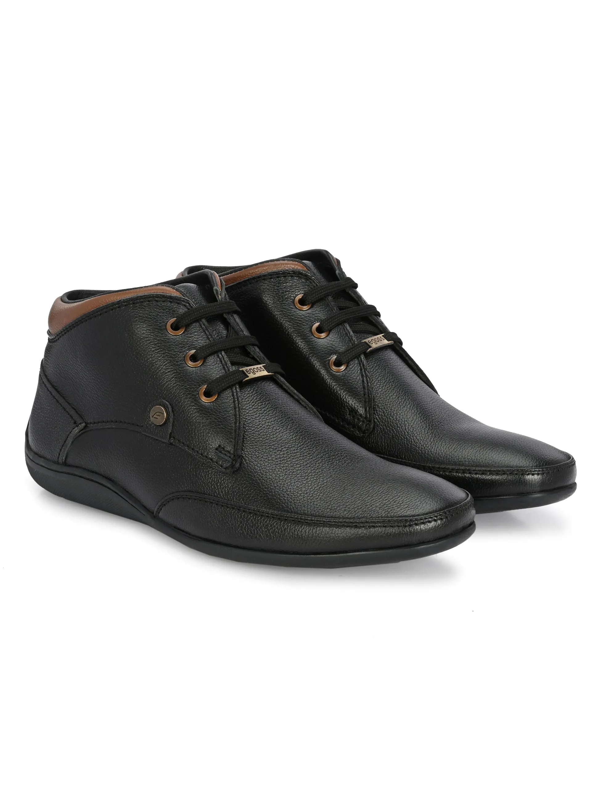 Egoss Leather Casual Boots For Men