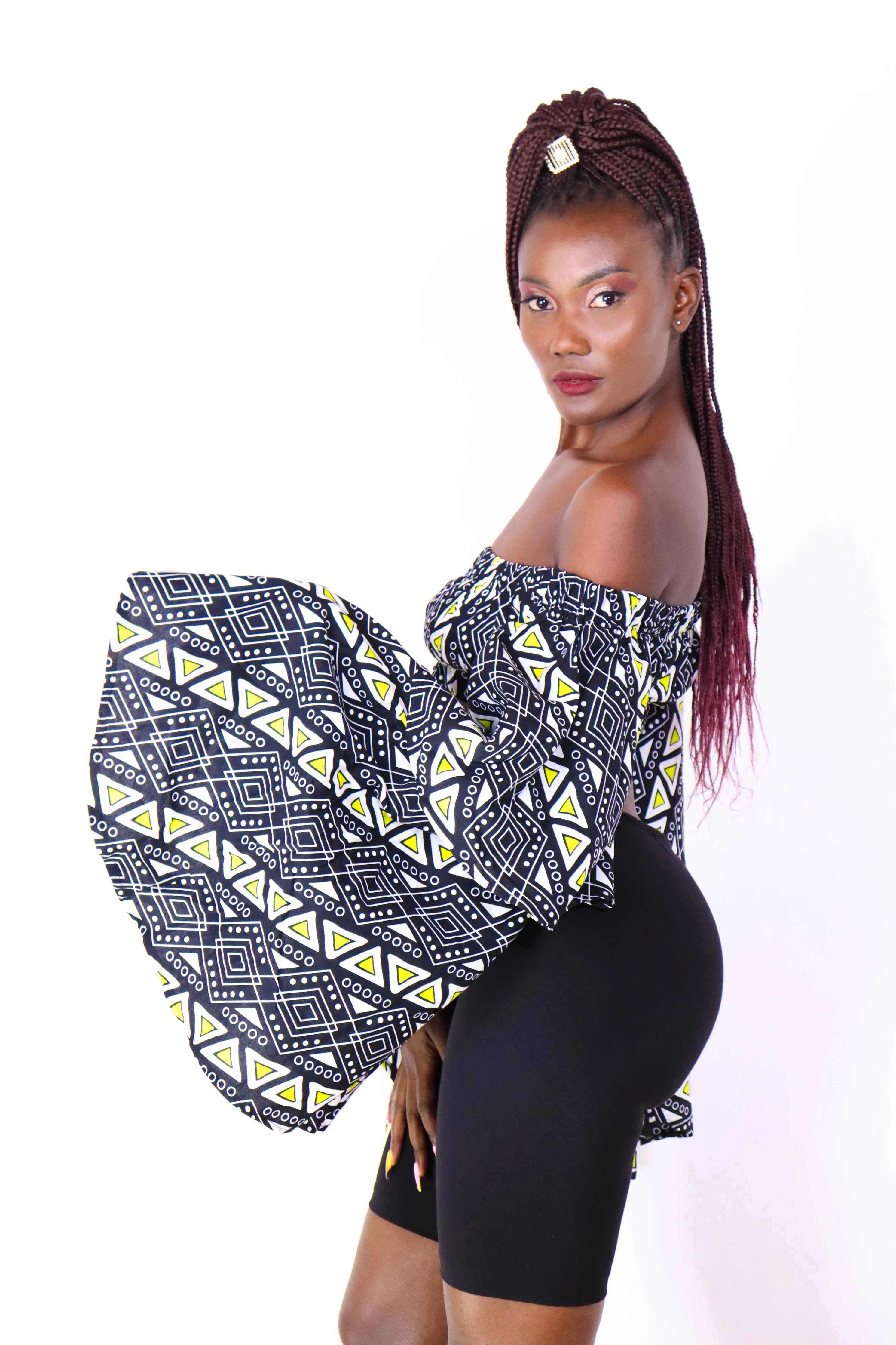 Eva Women's African Print Crop Top