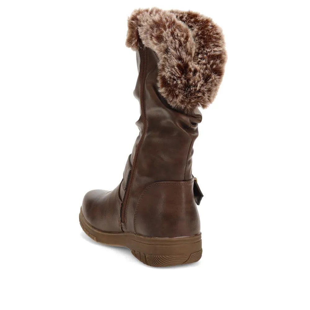 Faux-Fur Cuff Long Boots - AURRORA / 326 600