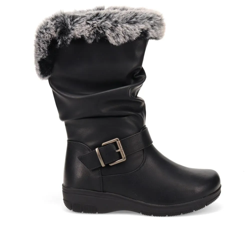 Faux-Fur Cuff Long Boots - AURRORA / 326 600