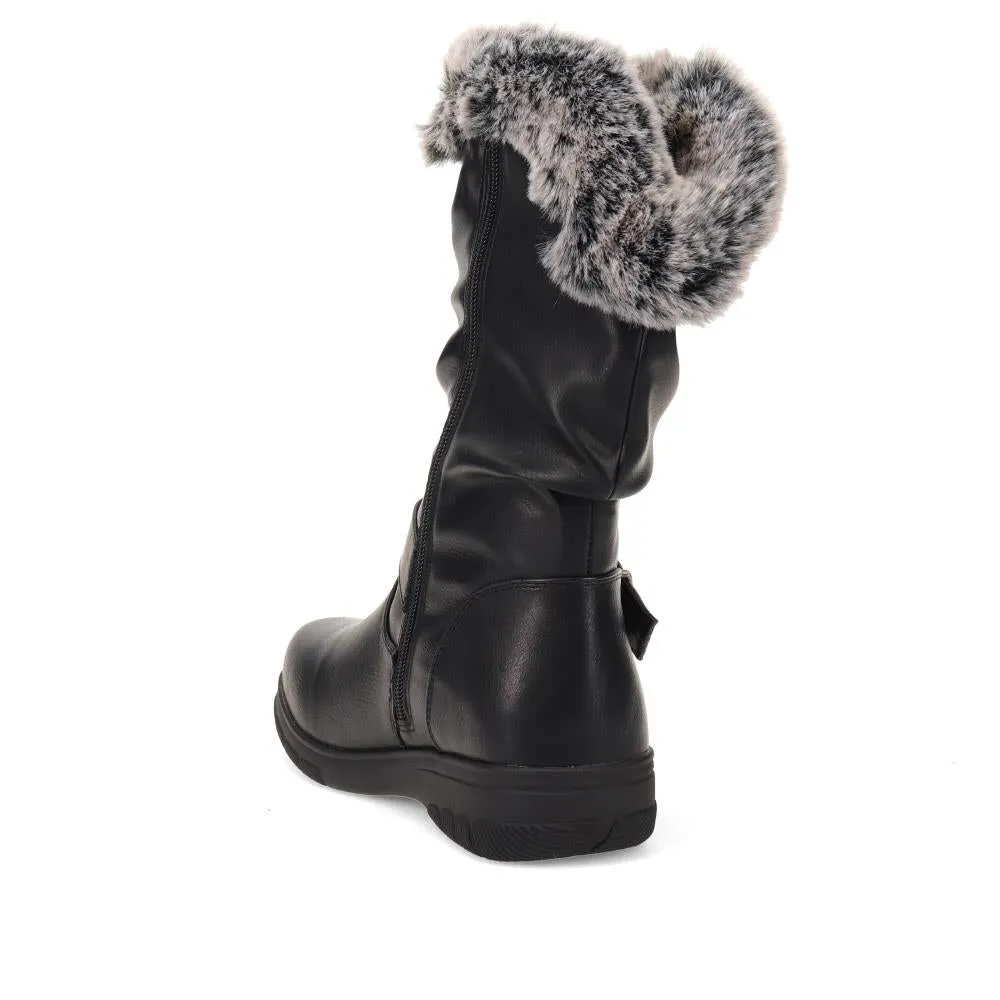 Faux-Fur Cuff Long Boots - AURRORA / 326 600