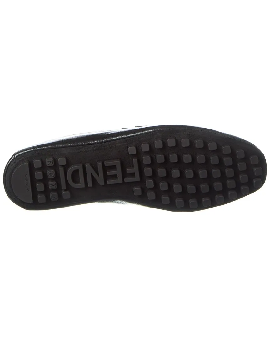 FENDI Baguette Logo Leather Loafer