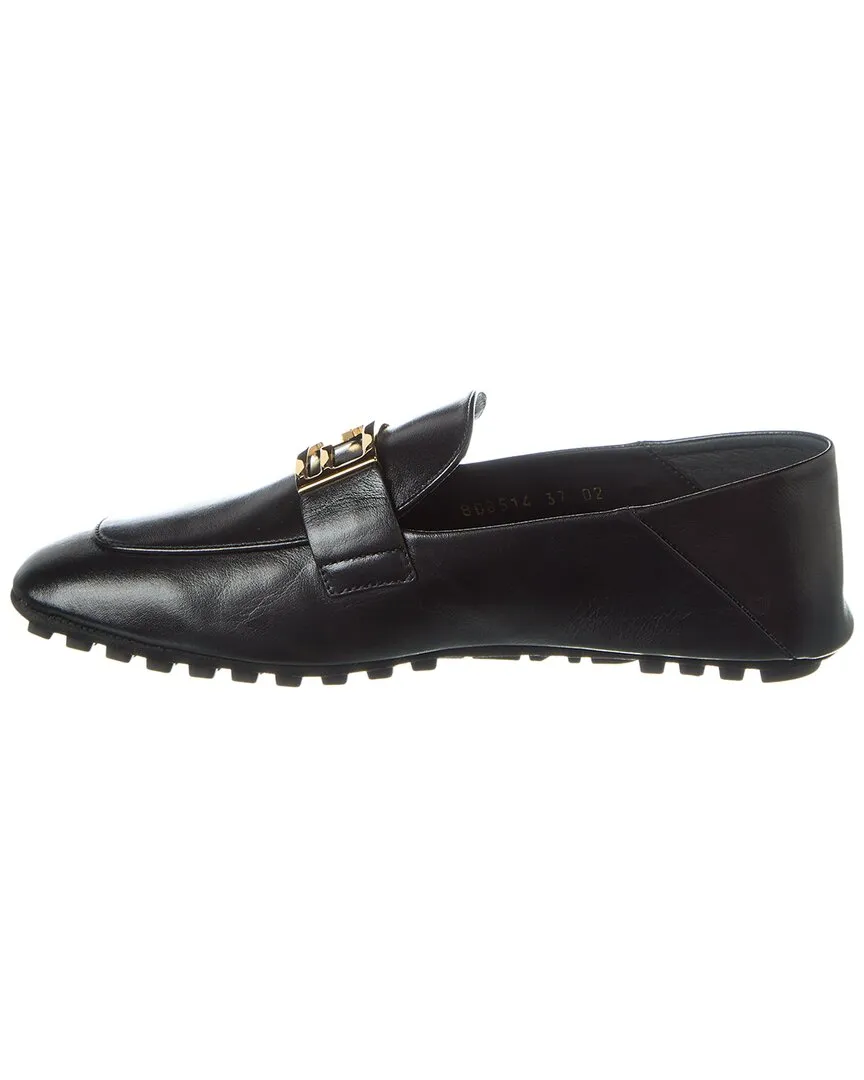 FENDI Baguette Logo Leather Loafer