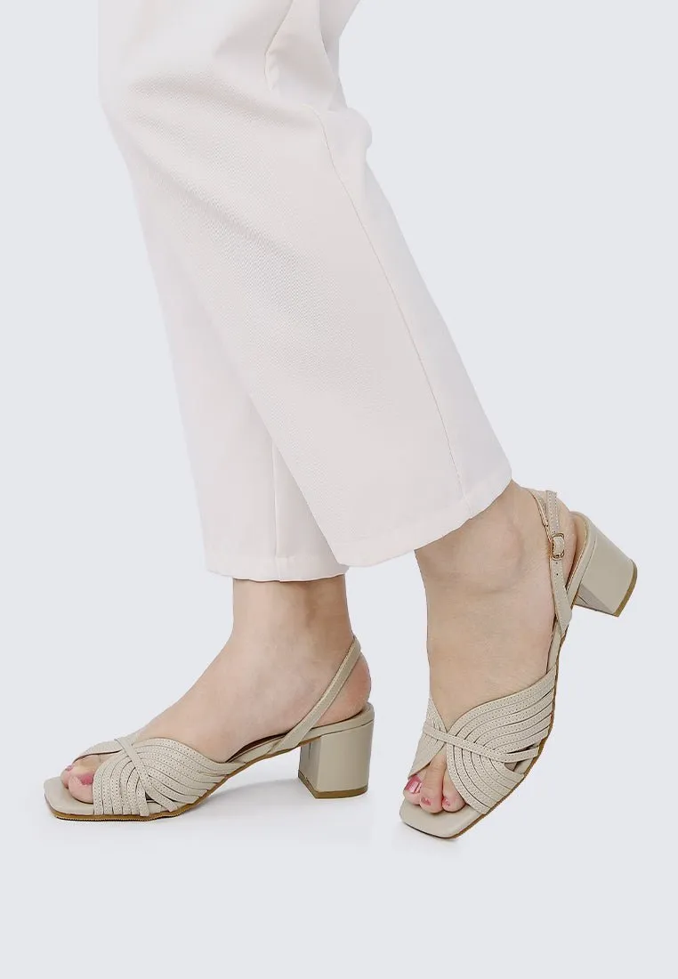 Gia Comfy Heels In Almond