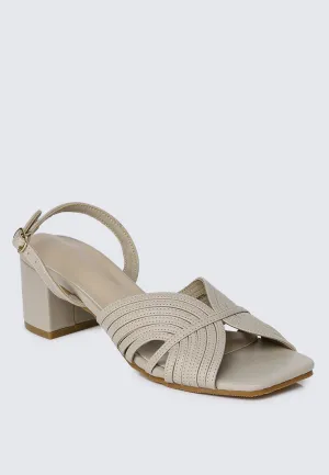 Gia Comfy Heels In Almond