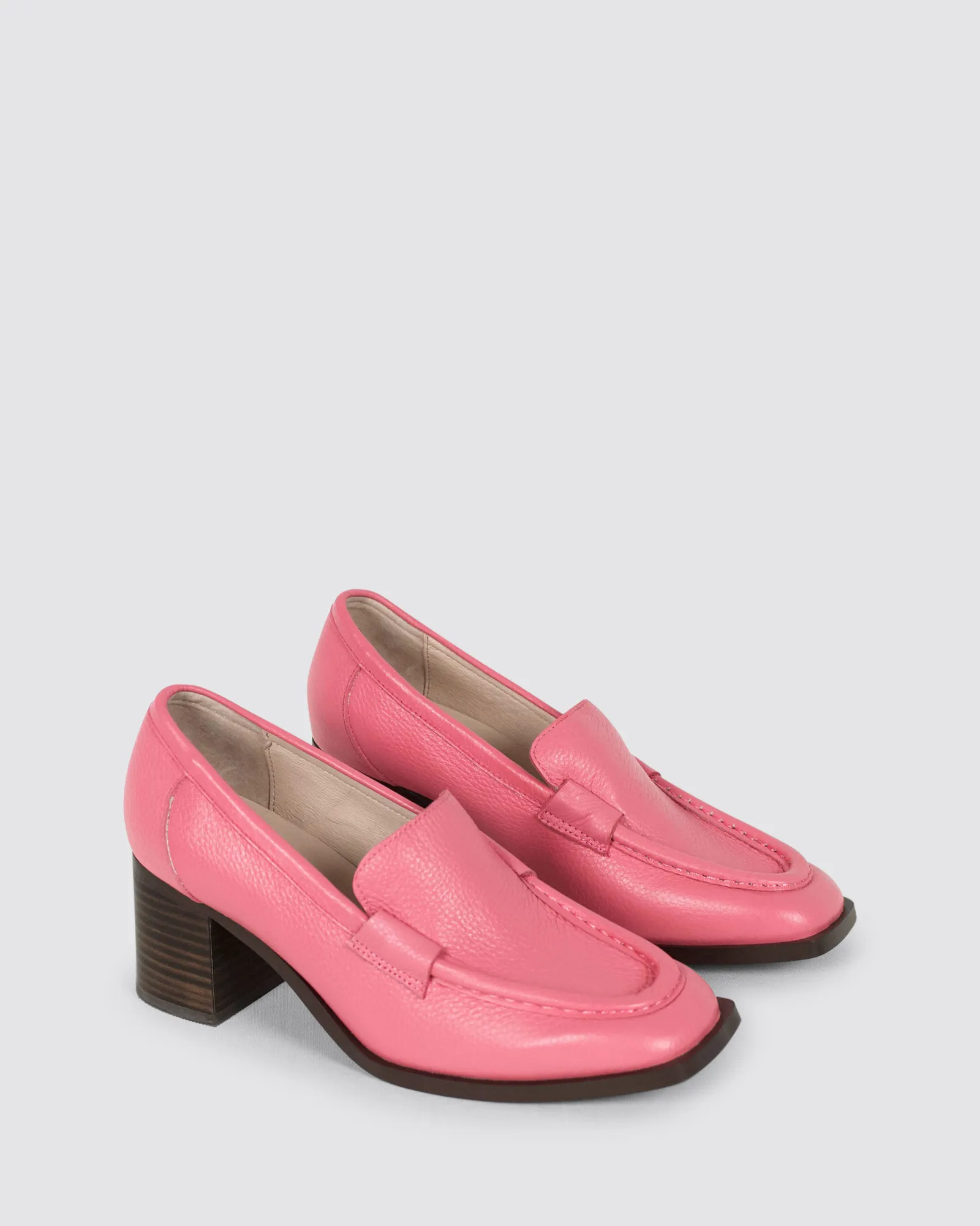 HART HEELED LOAFERS PINK TUMBLE LEATHER