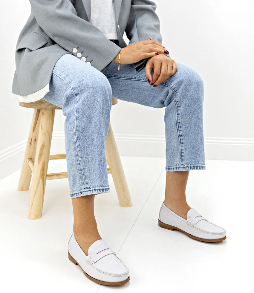HUGO Penny Loafer in White