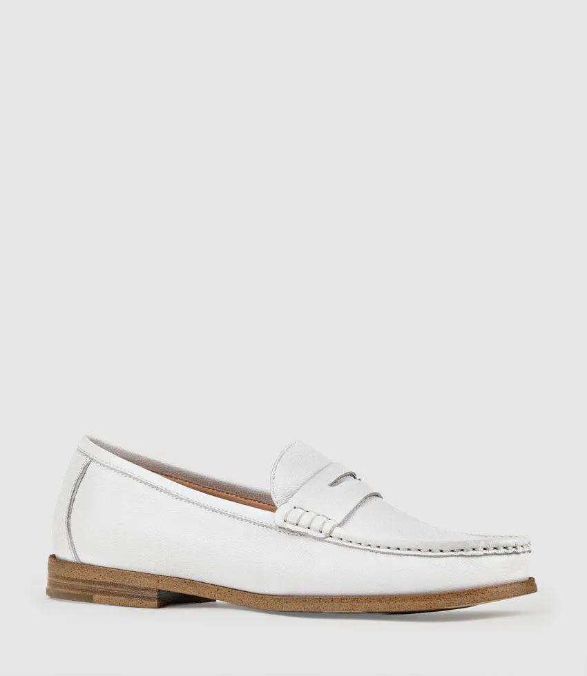 HUGO Penny Loafer in White