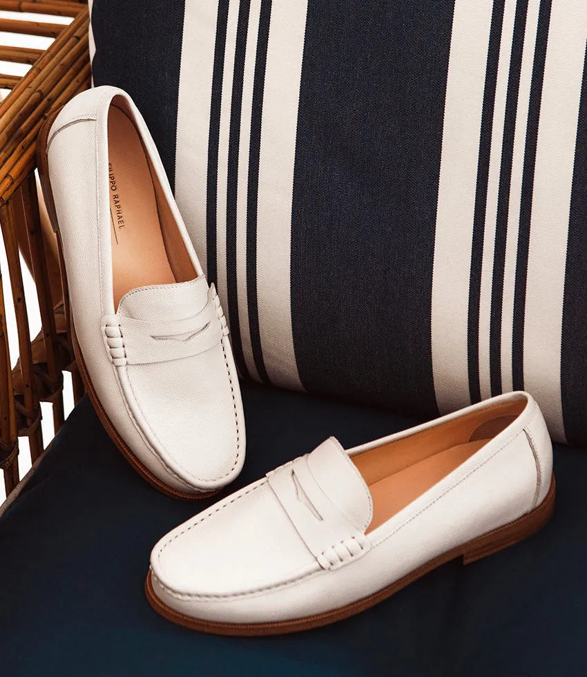 HUGO Penny Loafer in White