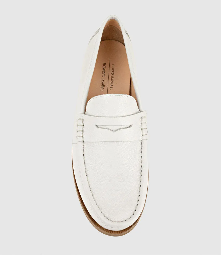 HUGO Penny Loafer in White