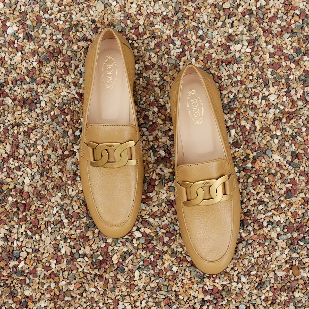 Kate Chain Leather Loafers