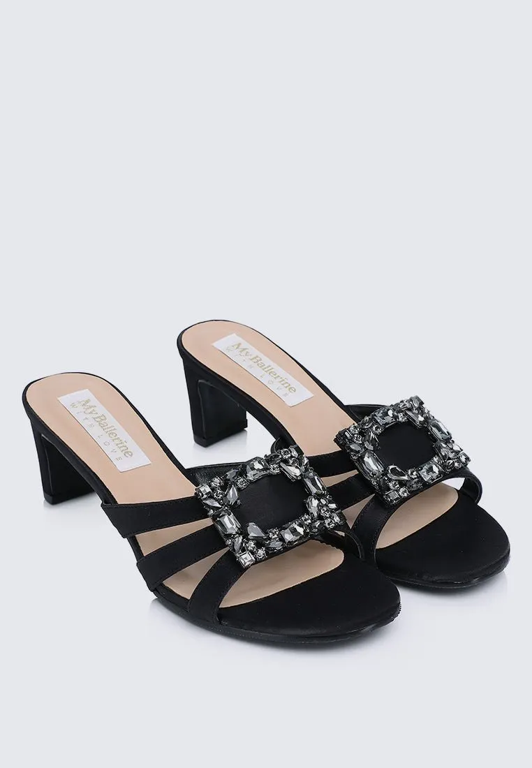 Kendra Comfy Heels In Black