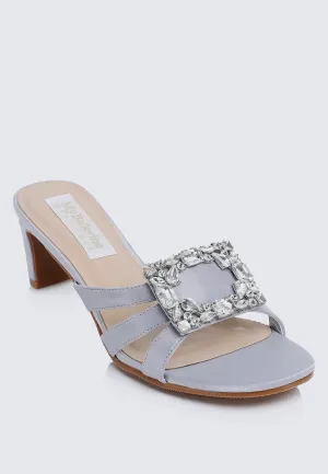 Kendra Comfy Heels In Silver