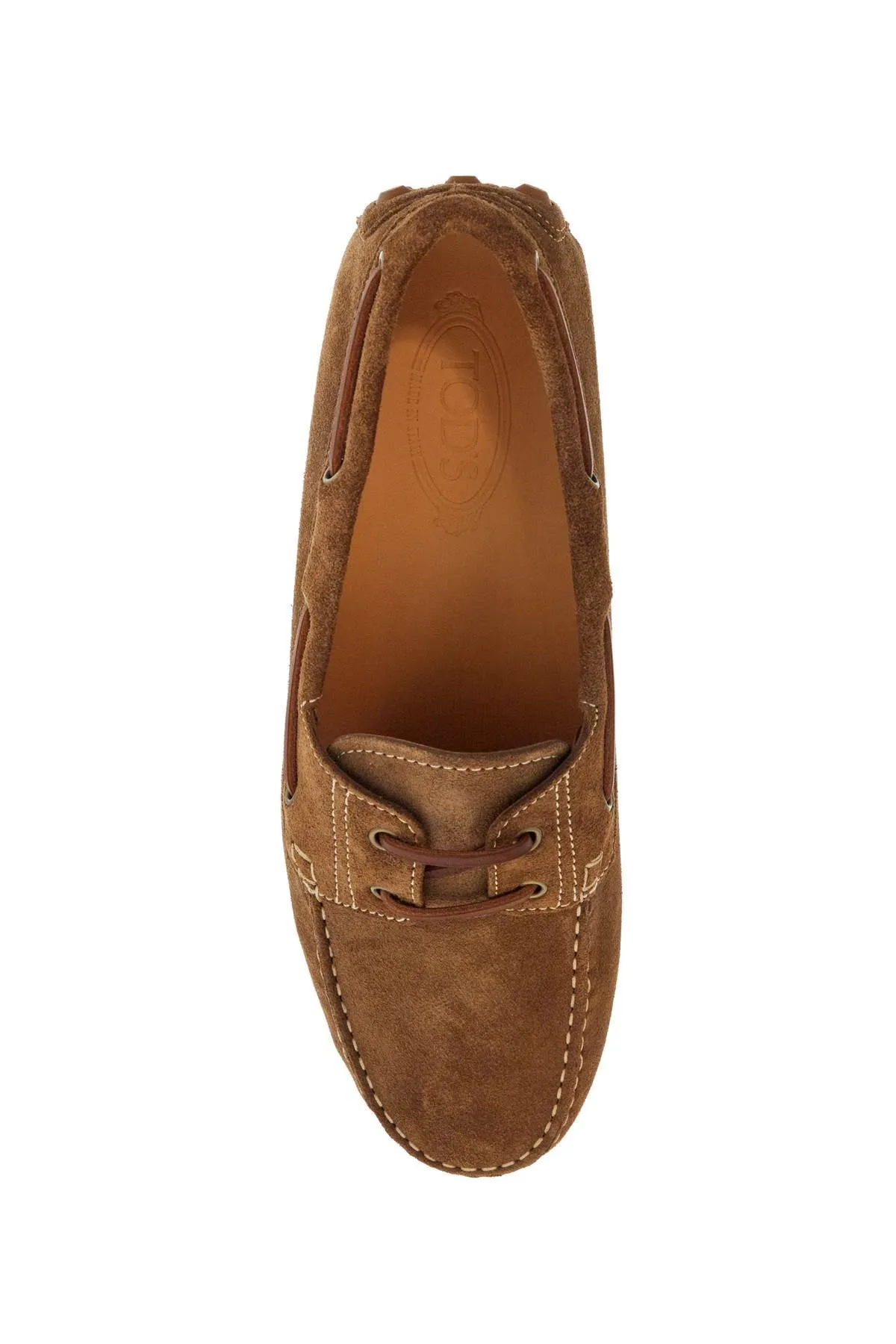 light walnut leather driving moccasin made in italy XXM52K05300RE0 NOCE CHIARO