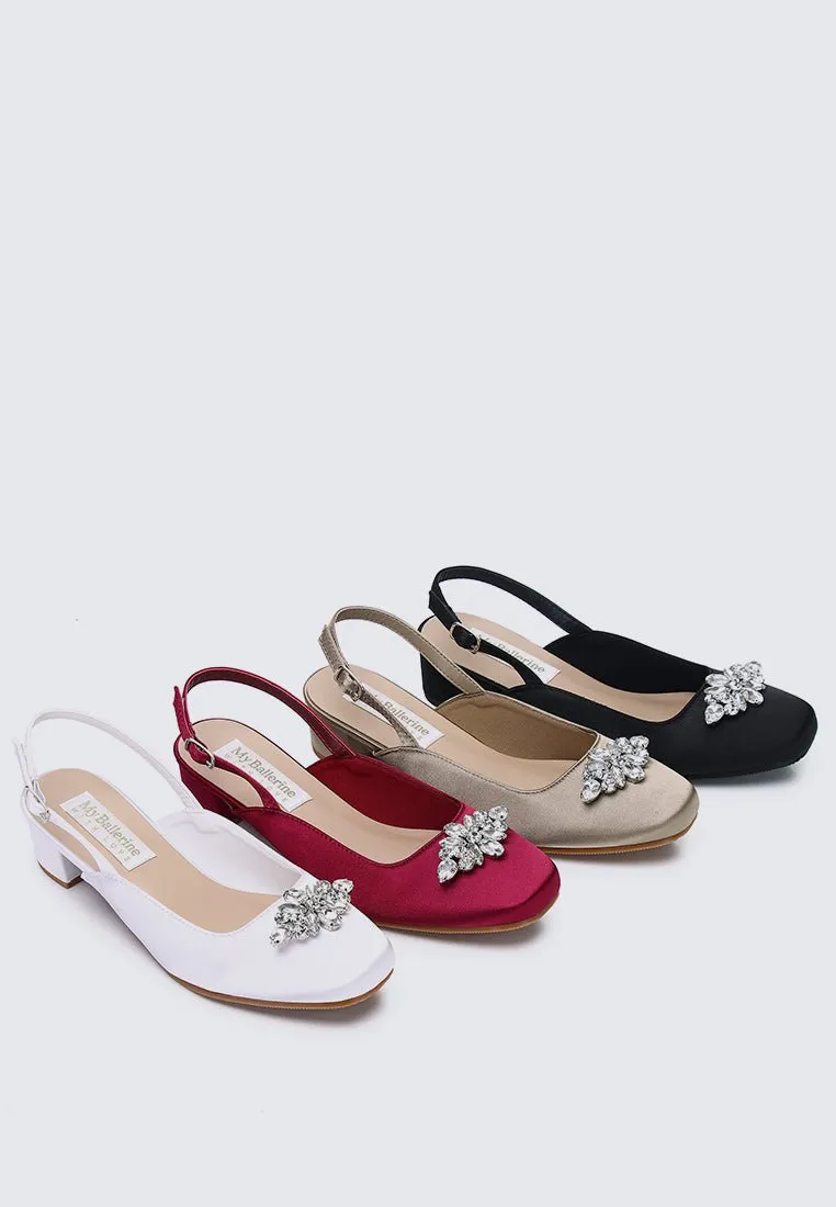 Maeve Comfy Heels In Taupe