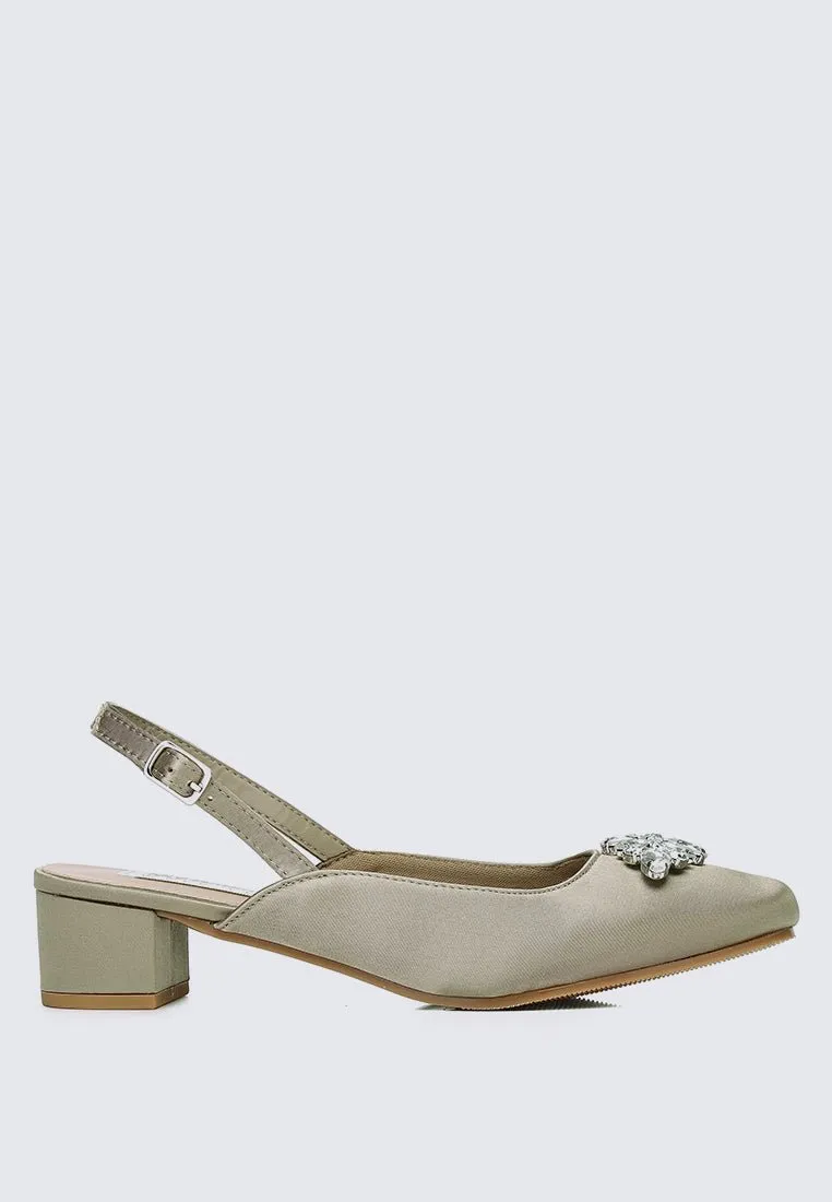 Maeve Comfy Heels In Taupe