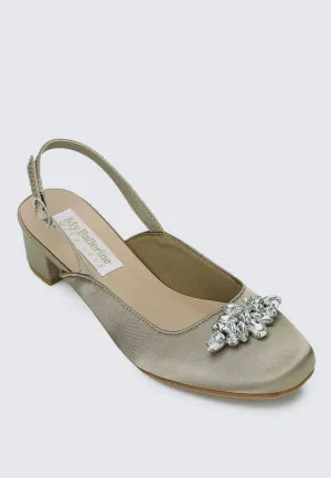 Maeve Comfy Heels In Taupe
