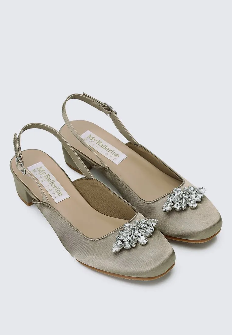 Maeve Comfy Heels In Taupe