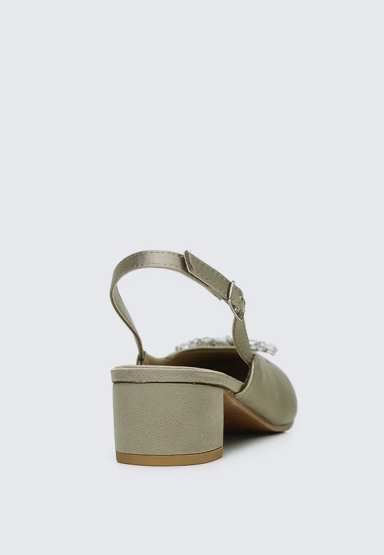 Maeve Comfy Heels In Taupe