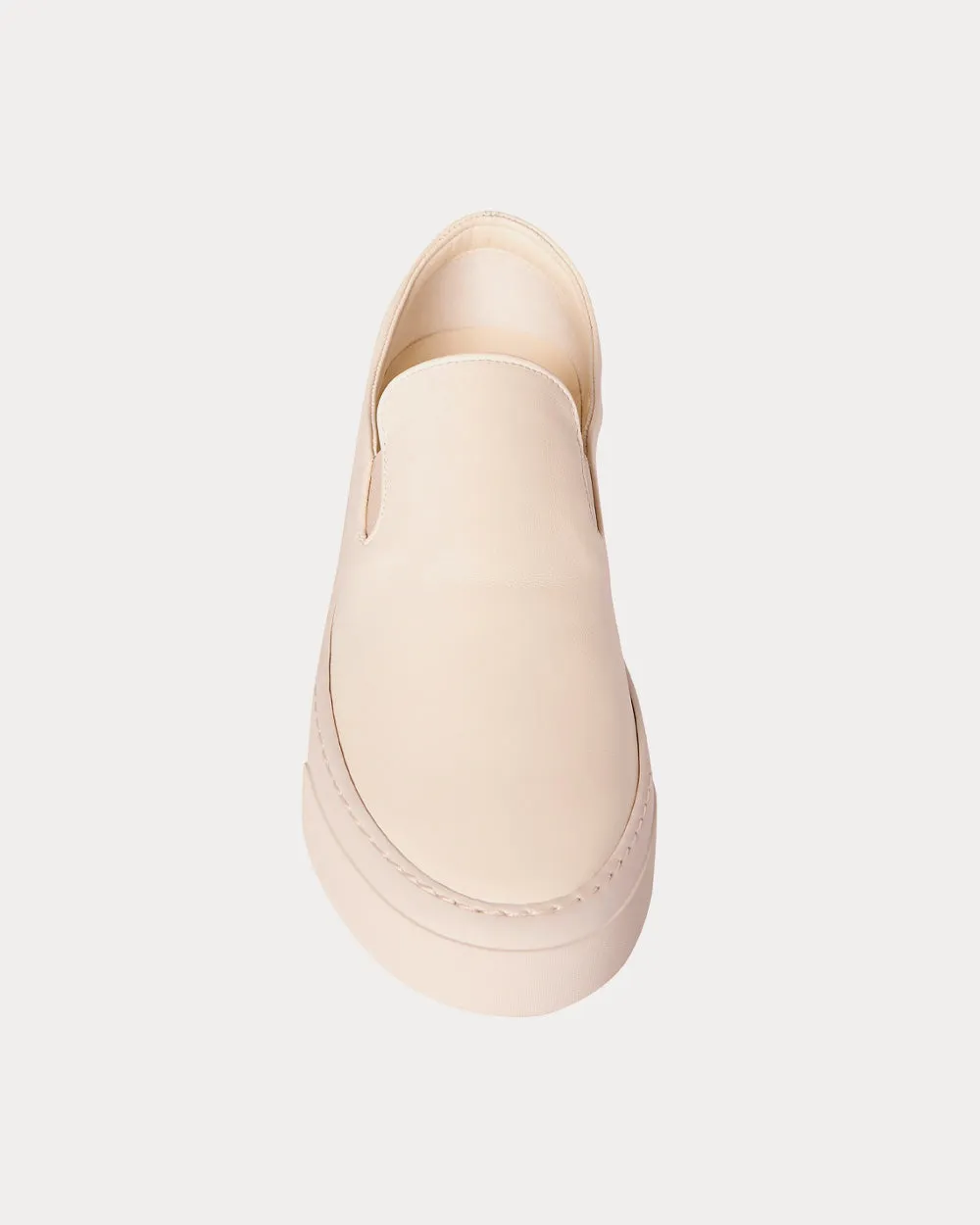 Marie H Leather Milk Slip On Sneakers