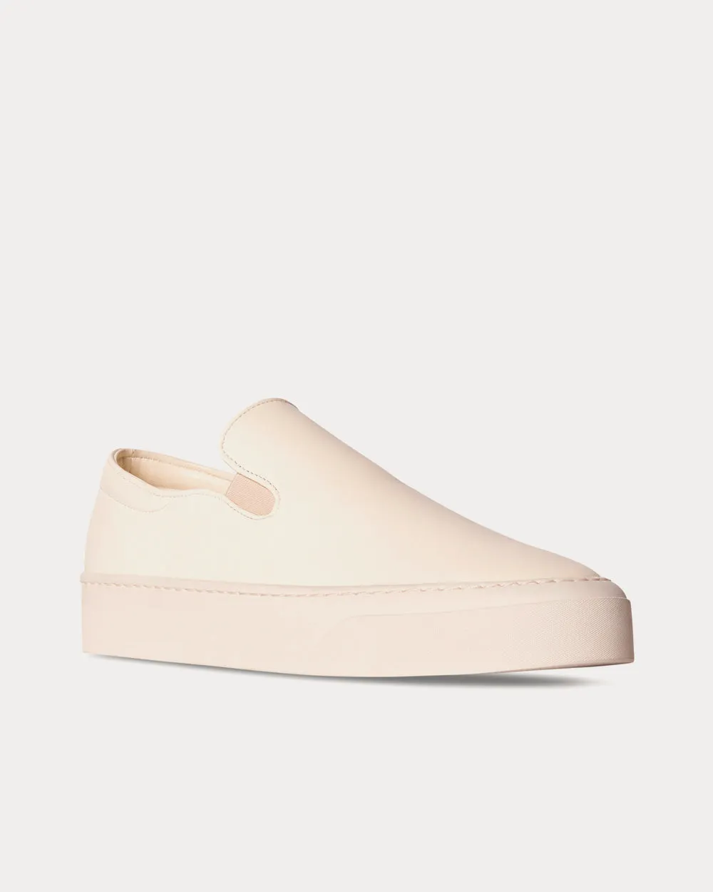 Marie H Leather Milk Slip On Sneakers