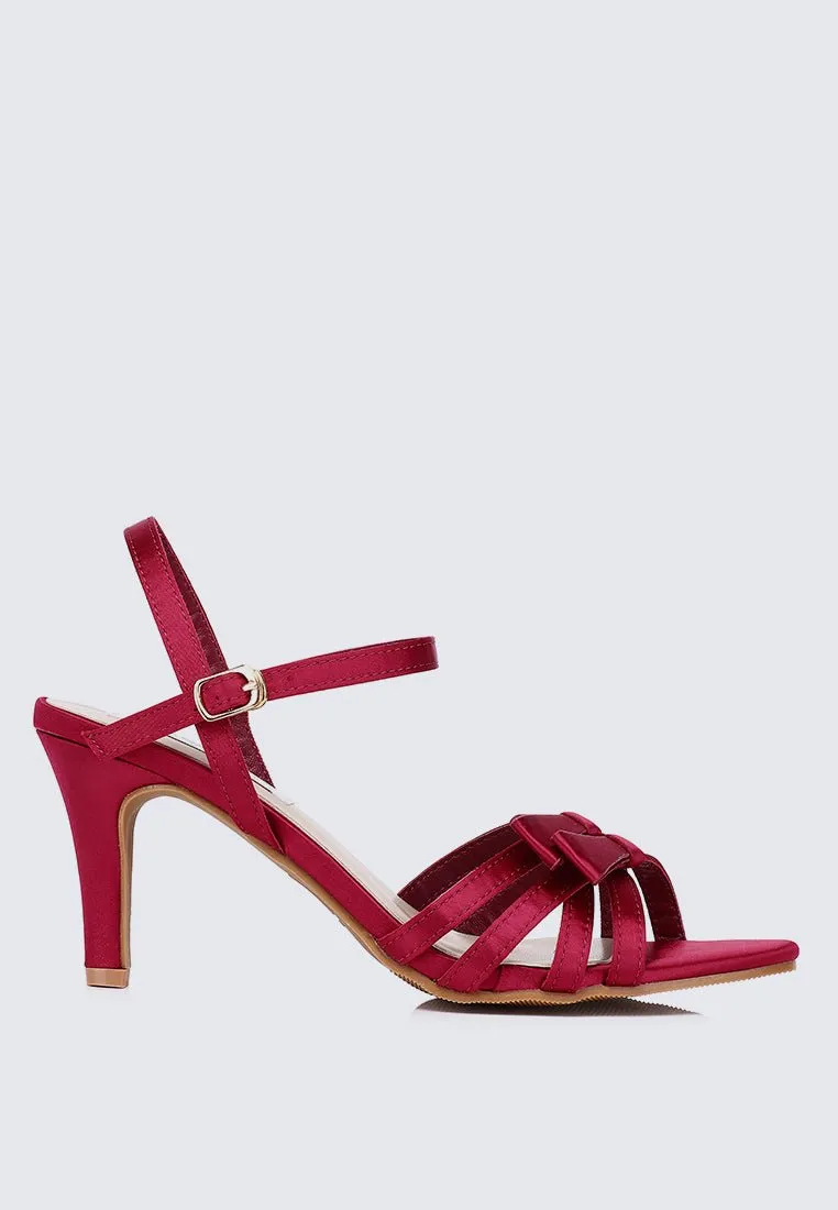 Melissa Comfy Heels In Maroon