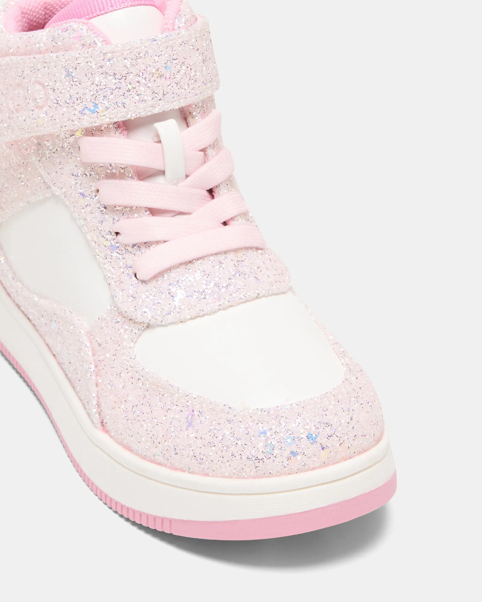 Miley White/Pink Glitter