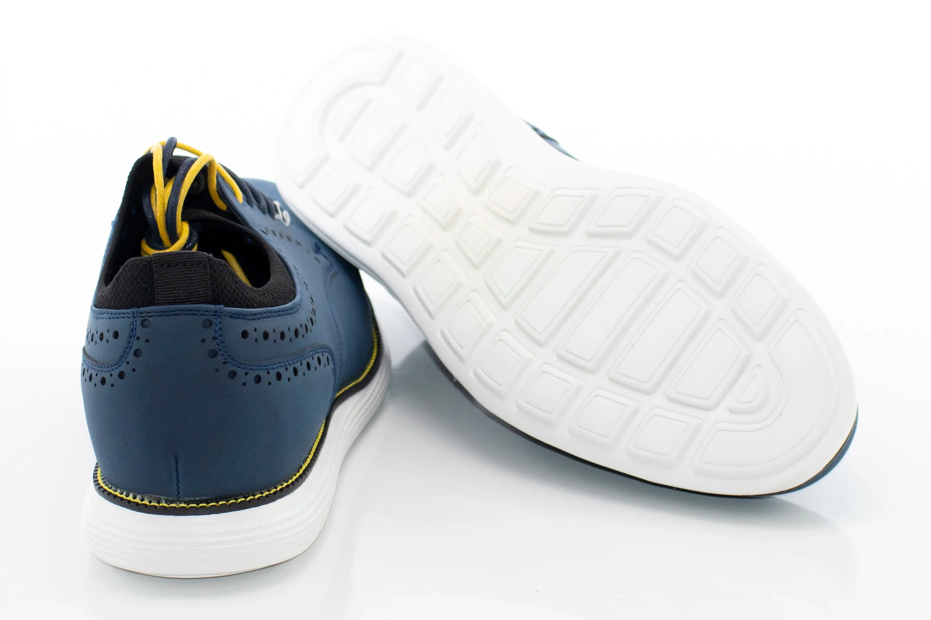 Navy Open Lace Brogued Dress Sneaker