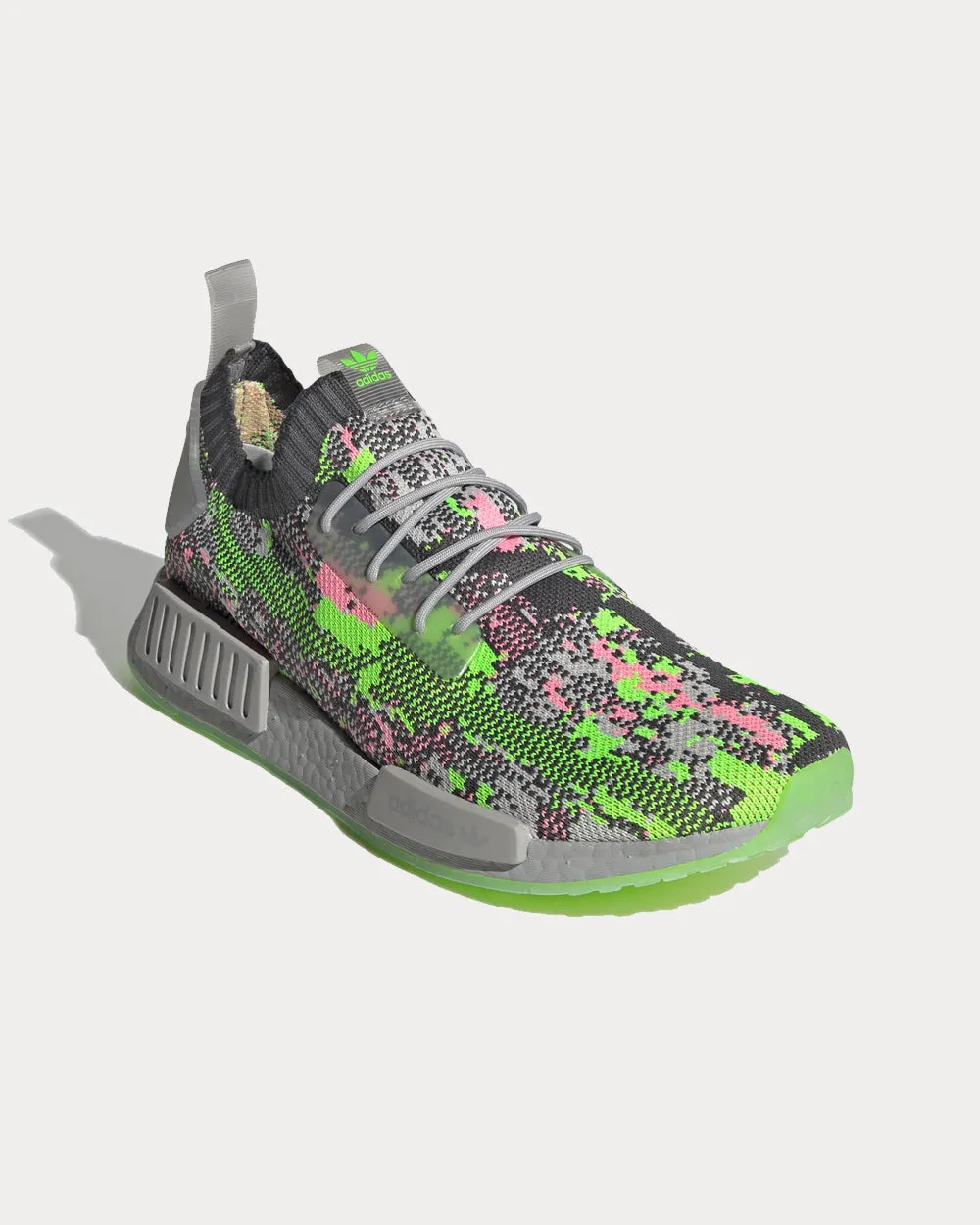 NMD_R1 Primeknit Grey Low Top Sneakers